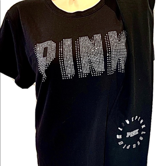 PINK Victoria's Secret | Tops | Victorias Secret Pink Bling Tee Shirt ...